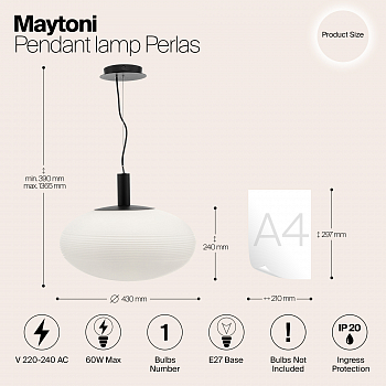 Светильник одинарный Maytoni P062PL-01W