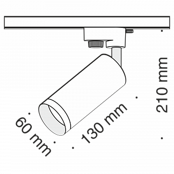 Трековая система Трековый светильник Technical TR004-1-GU10-CH