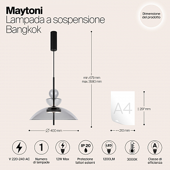 Светильник Maytoni MOD185PL-L11B3K3