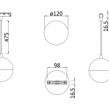 Трековая система Трековый светильник Technical TR018-2-10W4K-W