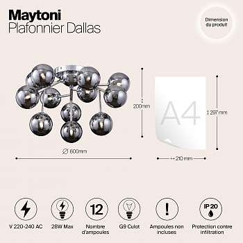 Светильник потолочная Maytoni MOD545PL-12CH
