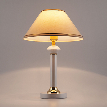 Настольная лампа интерьерная Eurosvet 60019/1 глянцевый белый