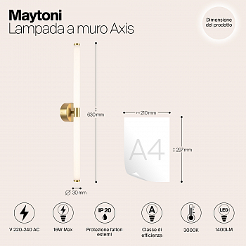 Бра светодиодное Maytoni MOD106WL-L16G3K